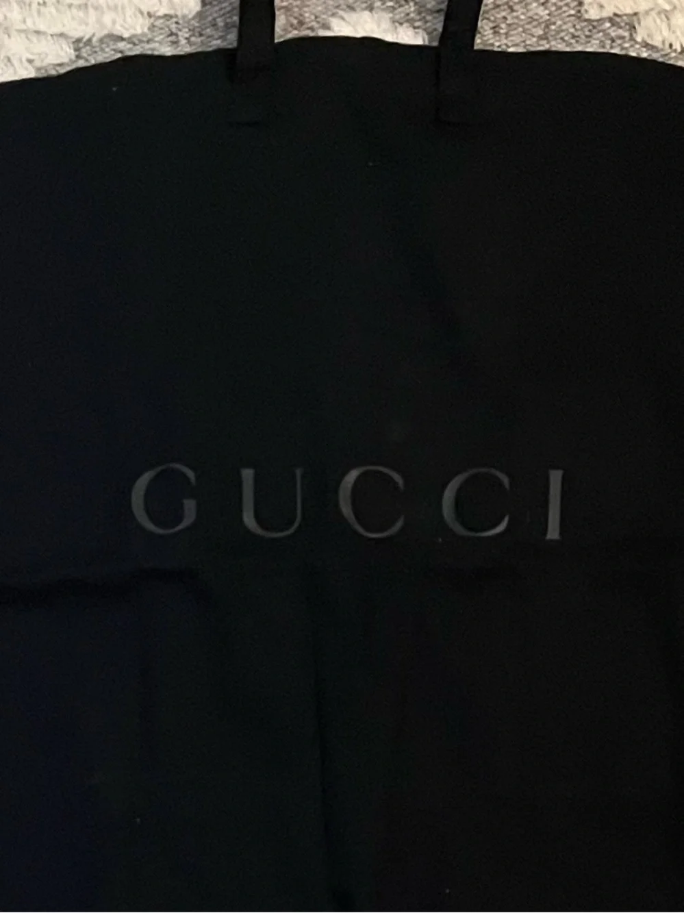 Gucci Black Logo Garment Bag with Carry Handles